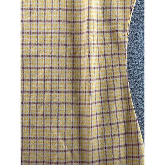 ModCloth Yellow & Purple Plaid Sleeveless Scoop Neck Dress Size XL NWT - Picture 3 of 10